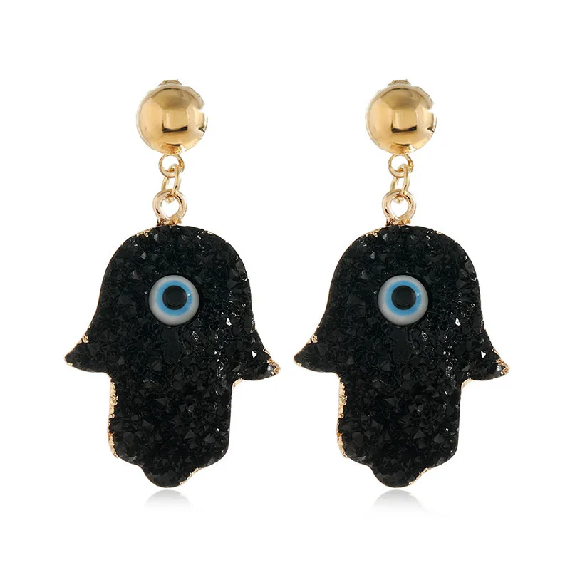 Готические модные женские серьги на Хэллоуин черный глаз дьявола голубые глаза