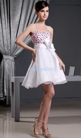 free shipping 2016 hot sale special occasion dress formal custommade sizecolor white sexy chiffon crystal short prom dresses