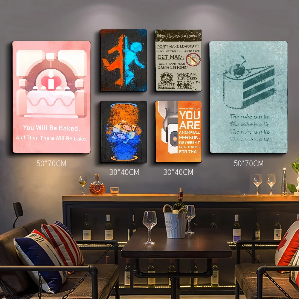 Порталльная игра классические винтажные постеры белая бумага принты