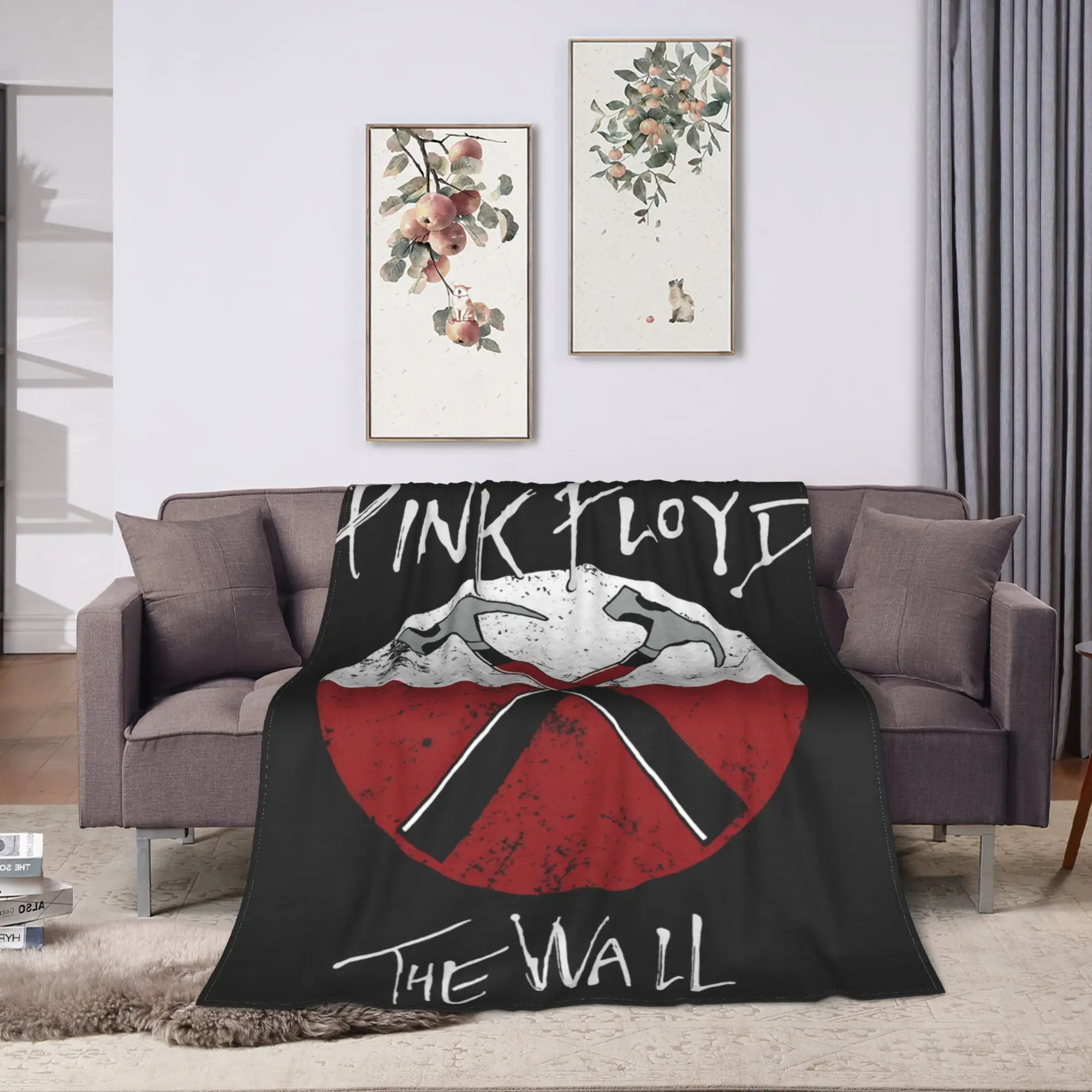 Фото Мягкие одеяла Floyded Rock Me Pinks, плюшевое одеяло для пикника, уличное трендовое фланелевое покрывало для спальни, чехол для дивана-кровати №2