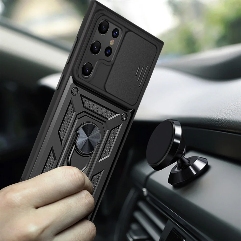 

Galaxy S22 Shockproof Case for Samsung Galaxy S22 Plus S21 FE S20 Push Pull Camera Protection Cover for Samsung Note 20 Ultra