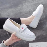 white platform shoes womens pink love loafers 2022 ladies casual slip on flat shoes lightweight comfort shoes zapatos de mujer