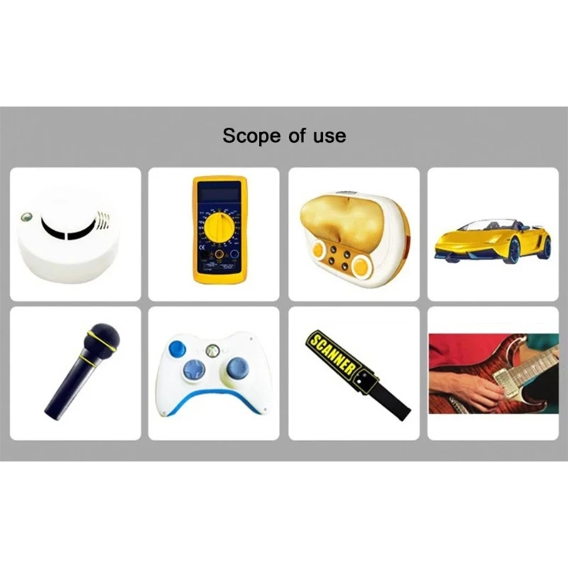 

R2LB For Multimeter, Toy Microphone, Remote Control and KtV Use，9V 1000mah Li-ion Battery, Micro USB Rechargeable