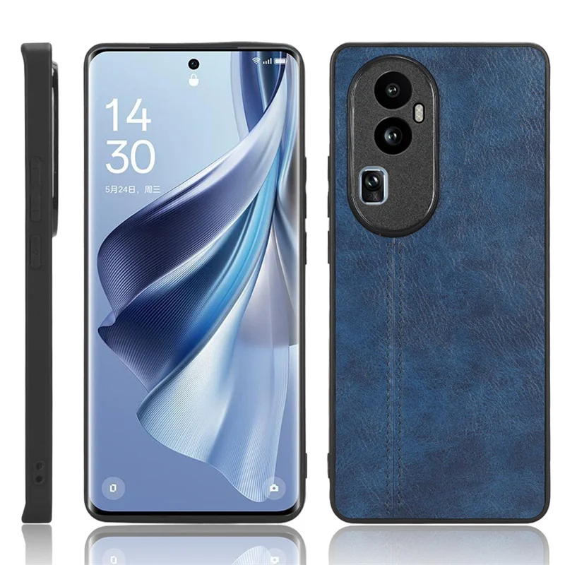Для OPPO Reno10 5G маршрута телячья кожа с мягкими краями чехол жесткий для телефона