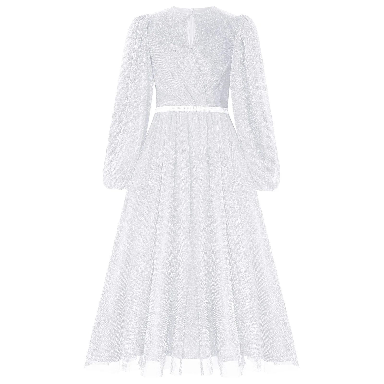 Вечернее платье для девочек детское с длинными пышными рукавами вечернее