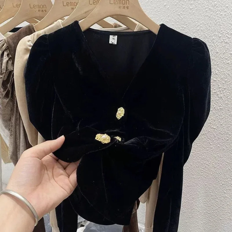 Рубашка в французском стиле для женщин на раннюю осень высококачественный