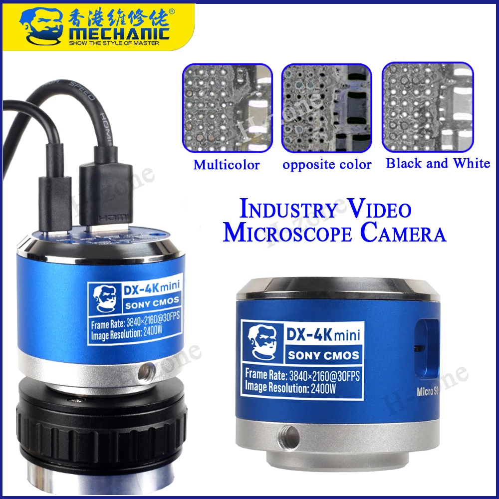 

DX-4K Mini MECHANIC Industry Video Microscope Camera HD 26MP 4K 1080P 30FPS HDMI Output Magnifier for PC PCB IC Observe Repair