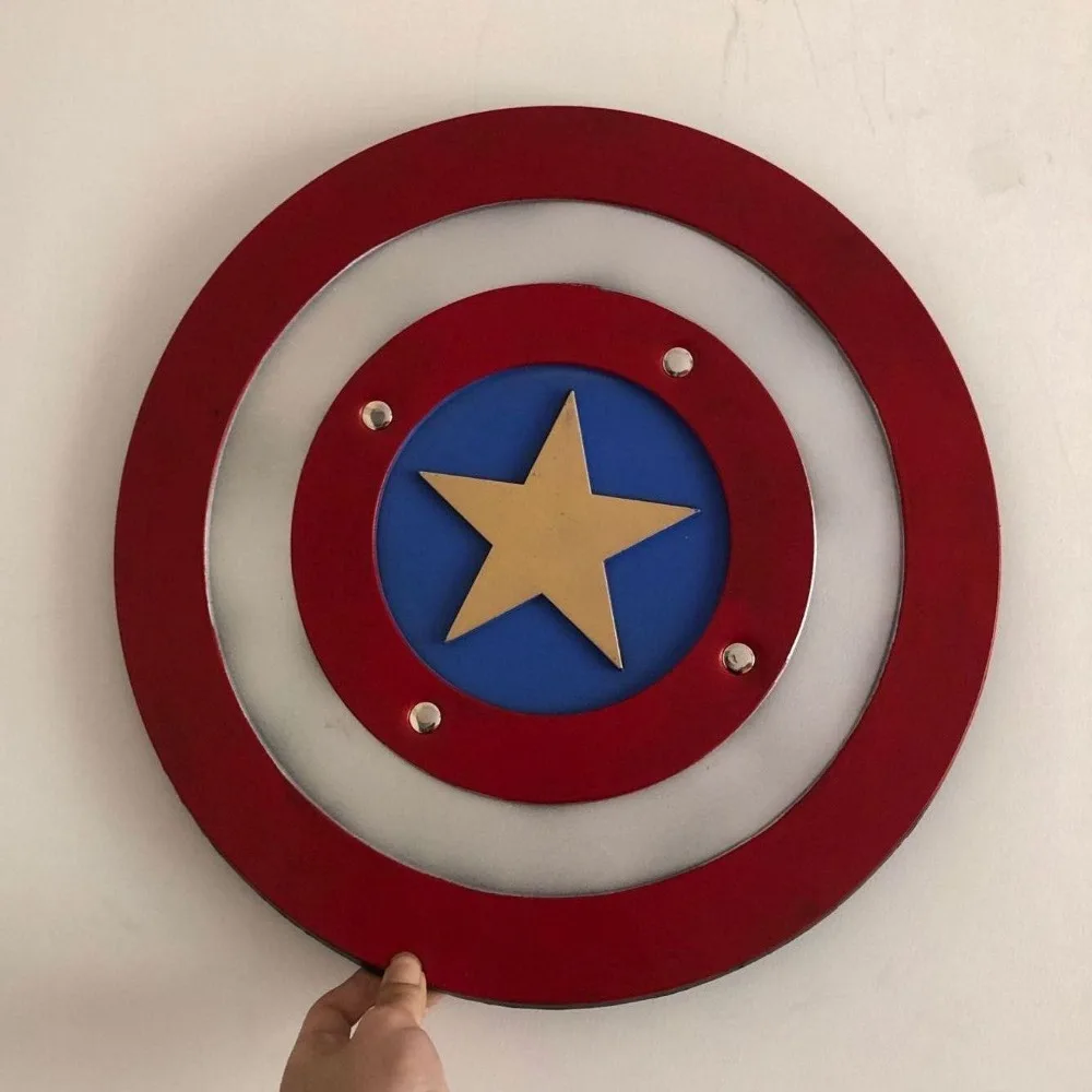

America Shield 1:1 Prop Cosplay Weapons Avengers Superhero Safety PU Model Shield Iron Man Thor's Hammer Cool Gift Big Captain