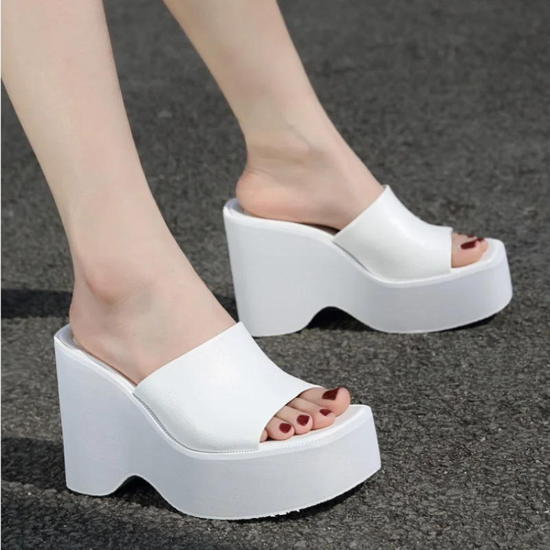 Thick Bottom Slope with Lightweight Sandals Fashion Thickness Waterproof Platform Sandals Large Size 43 Women's Shoes Outdoor