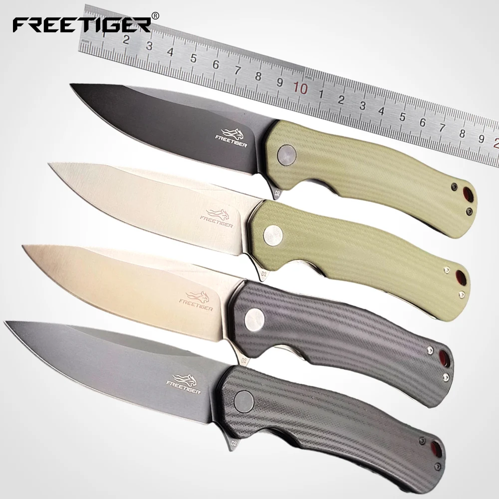 FREETIGER новый карманный нож D2 лезвие G10 ручка складной для кемпинга выживания охота