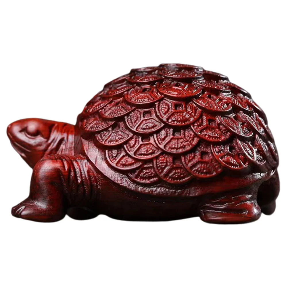 

Turtle Statue Figurine Money Sculpture Good Prosperity Figurines Tortoises Wooden Animal Table Tortoise Dashboard Car Ornaments