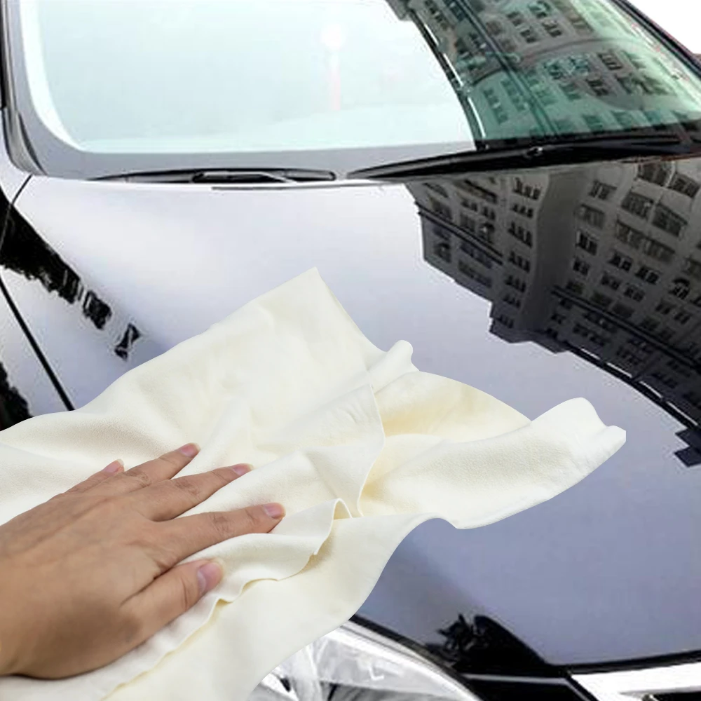 

Natural Chamois Leather Car Cleaning Towels Car Wax Applicator Cloth Body Cleaning Drying Washing Cloth Car Wash Tools