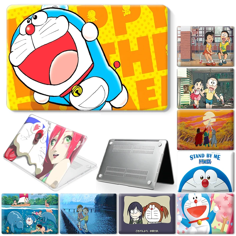 

Doraemon Patterned Laptop Case For Macbook Air 11 2018 2020 13 Touch Bar ID Pro 13 15 16 Retina 15 13 12 inch Cover