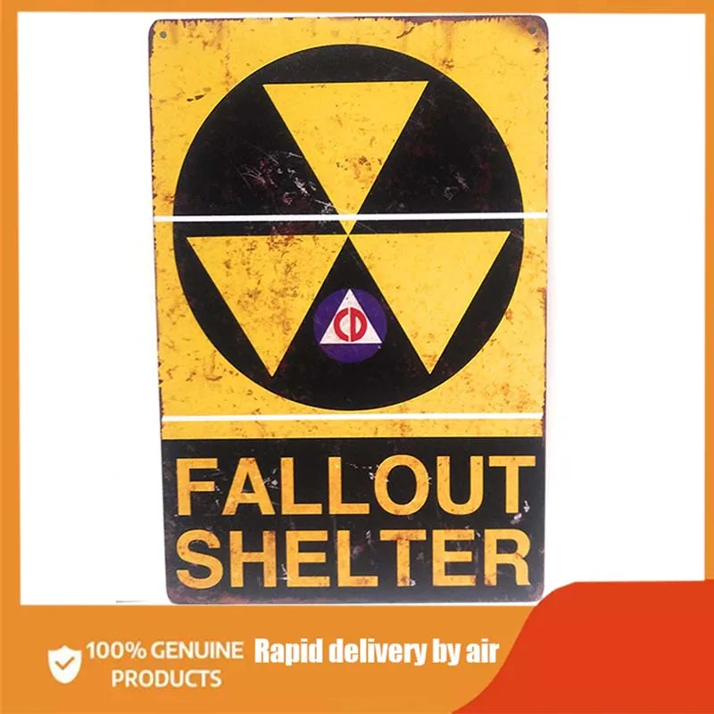 

Fallout Shelter Metal Tin Sign, Fallout Sign, Home Decor, Outdoor Sign, Backyard Sign, Shelter Sign, Vintage Shop Sign outdoor
