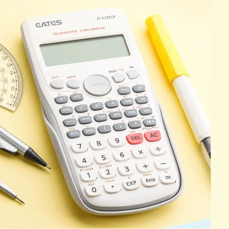 

Цифровой многофункциональный научный калькулятор, 82 мс, 240 функций, математика, дисплей на 2 линии, D-82MSP для студенческого офиса