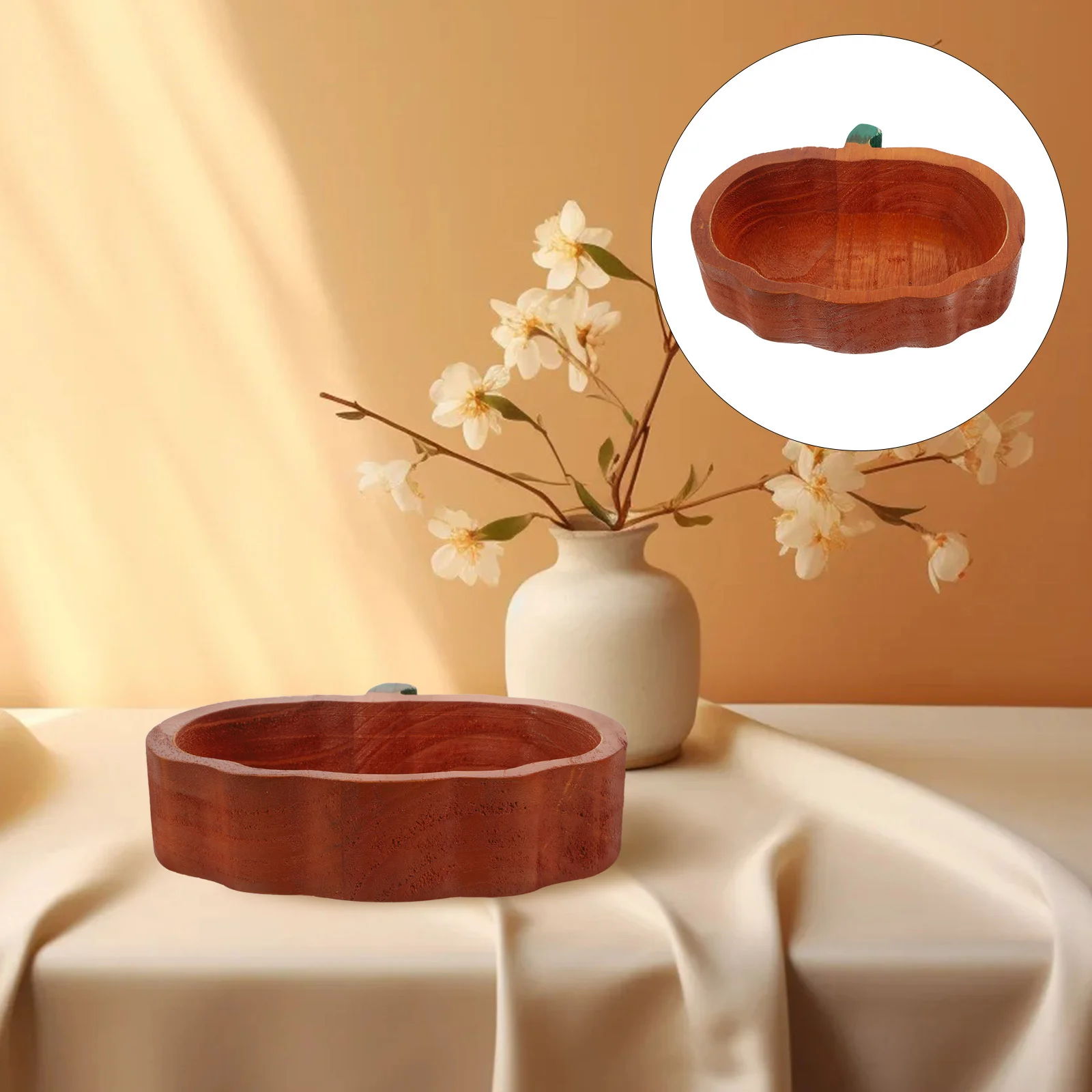 Деревянная миска с тыквой миски поднос для фруктов подносы десертов сервировки