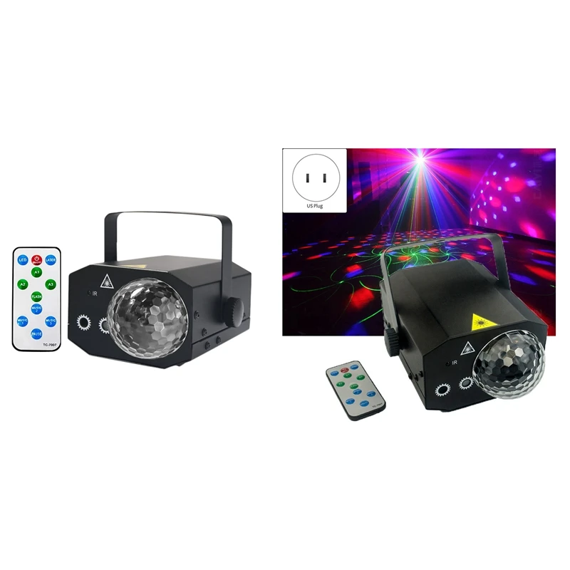 

Party Light LED Crystal Magic Ball Light Sound Controlled Remote Control Projection Effect Suitable For Karaoke
