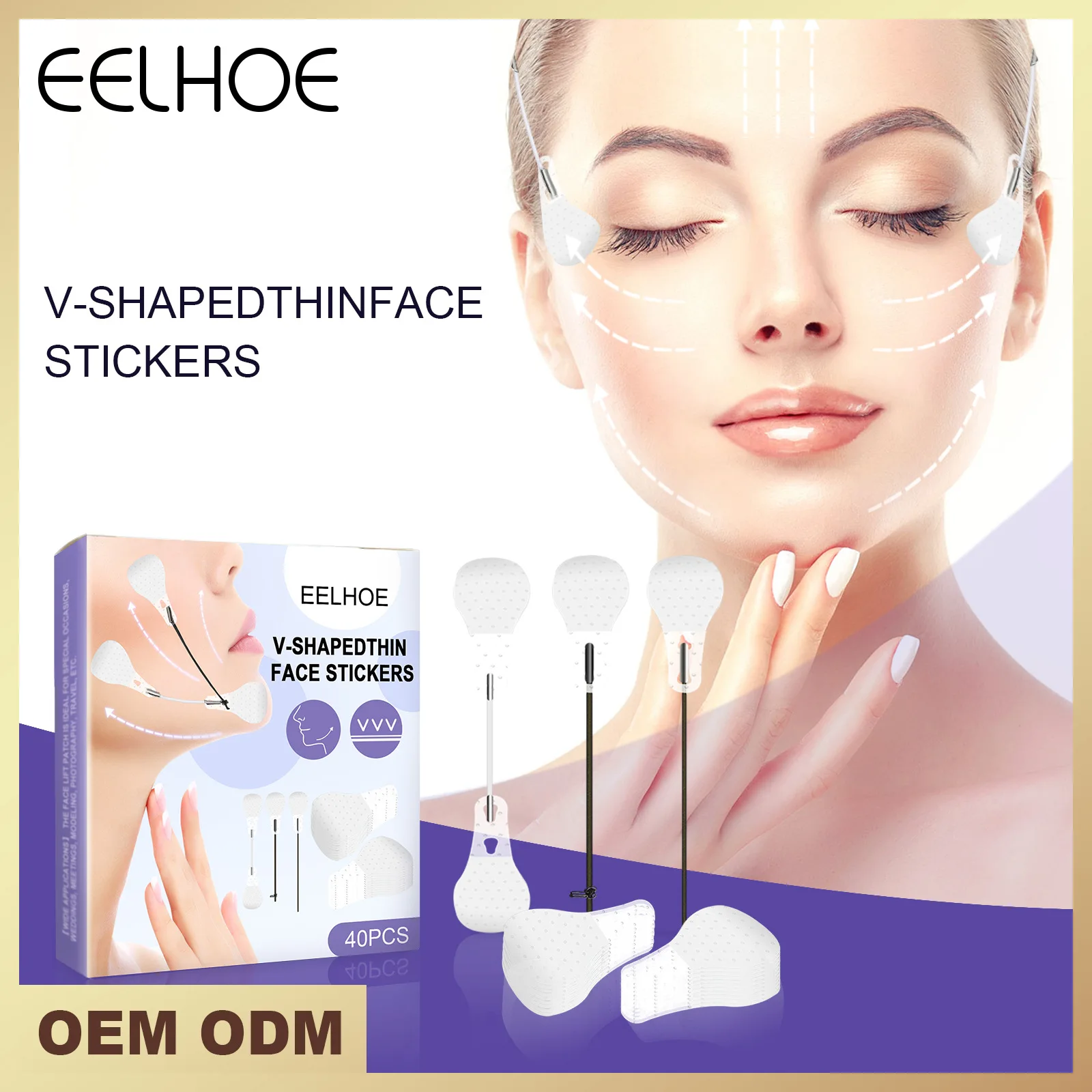 

Face Lifting Patch V-shaped Facial Skin Thin Jaw Muscles Lifting To Eliminate Swelling Shaping Patch Shape Skin Care Tools
