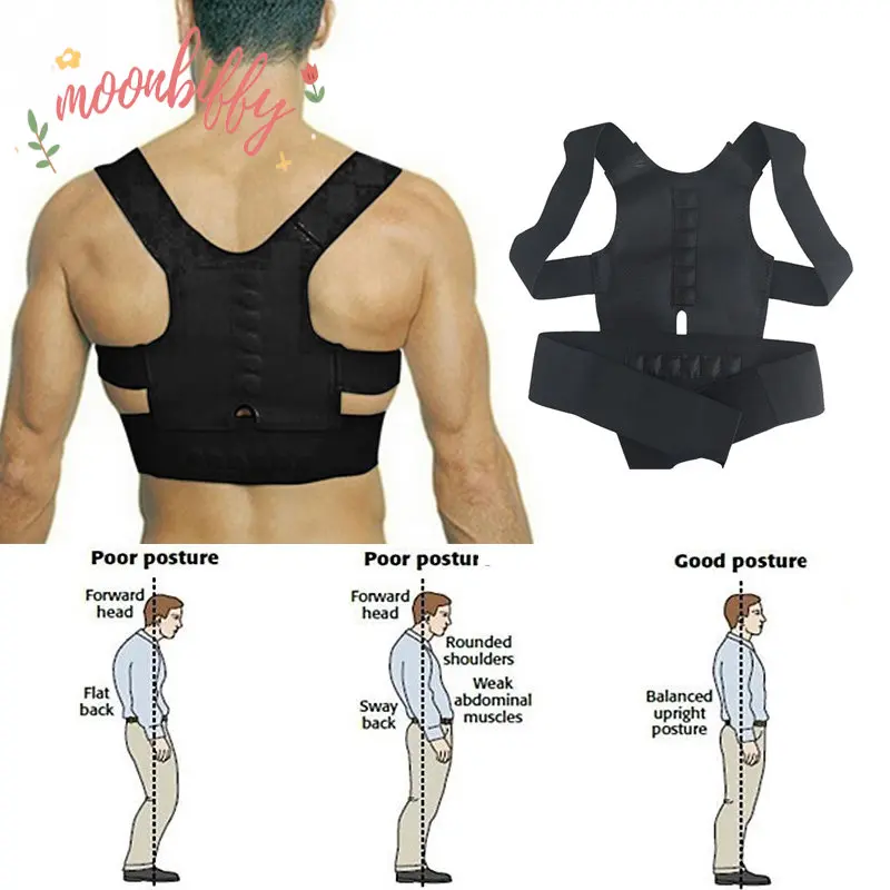 

Magnetic Posture Corrector Back Shoulder Straighter Brace Belt Corrective Therapy Corset Lumbar Support Correction Women Men