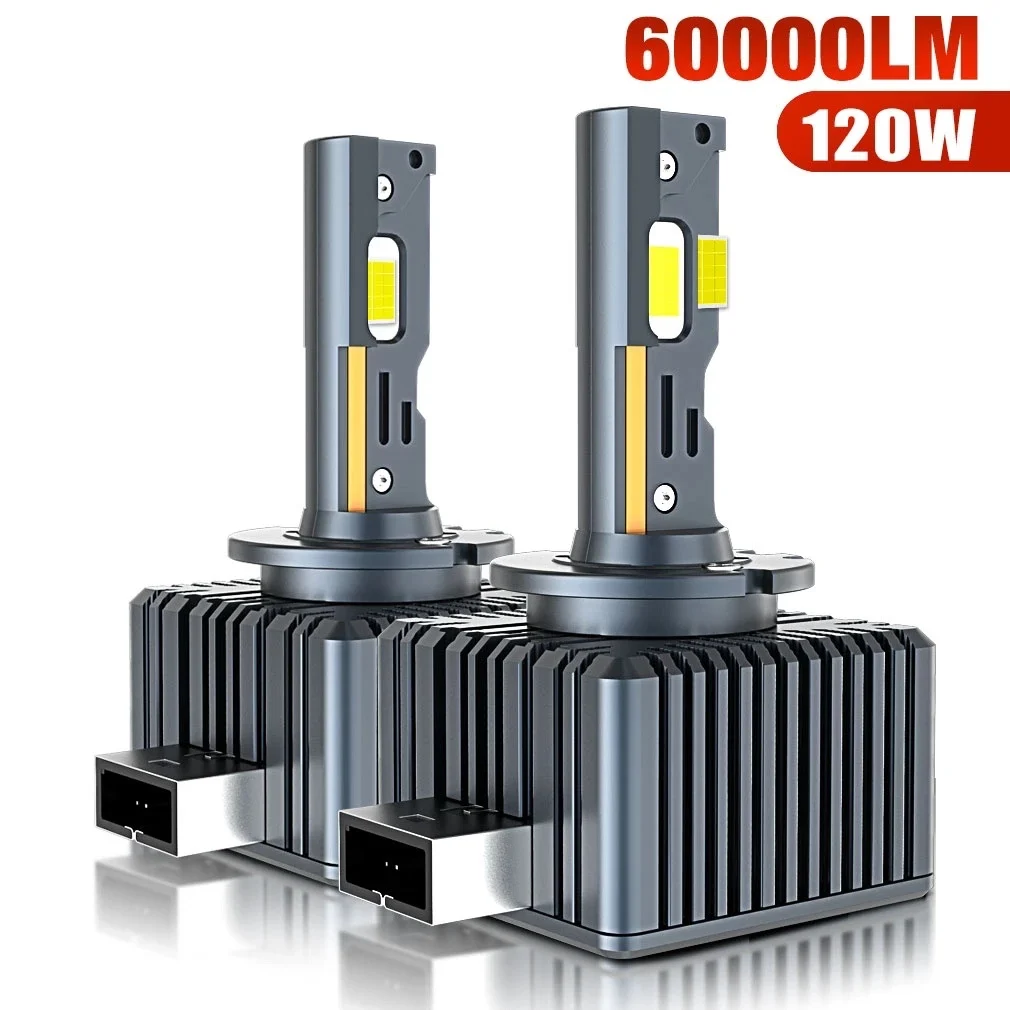 60000LM 120W D3S светодиодные лампы для автомобильных фар D3R D1S D2S D4S D2R D3R D4R Turbo LED 5070 CSP Canbus автомобильные фары 6500K белый 12 В