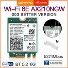 Двухдиапазонная беспроводная Wi-Fi карта Intel AX210 AX210NGW 2,4 Гбитс 802.11AX 6 AX200 для Intel 8265NGW9260AC M.2 NGFF Wlan Wi-Fi карта