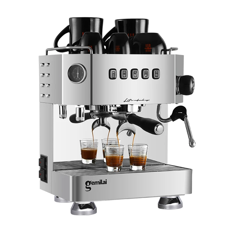 

Commercial Coffee Machine Semi-automatic Household Italian Professional Freshly Ground Milk Tea Coffee Shop Dedicated