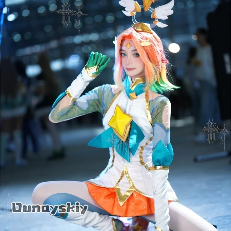 Фото Одноразовые временные татуировки Star Guardian Neeko, декоративные наклейки для спины и рук, реквизит для косплея и тематических вечеринок в стиле аниме и игр. №2