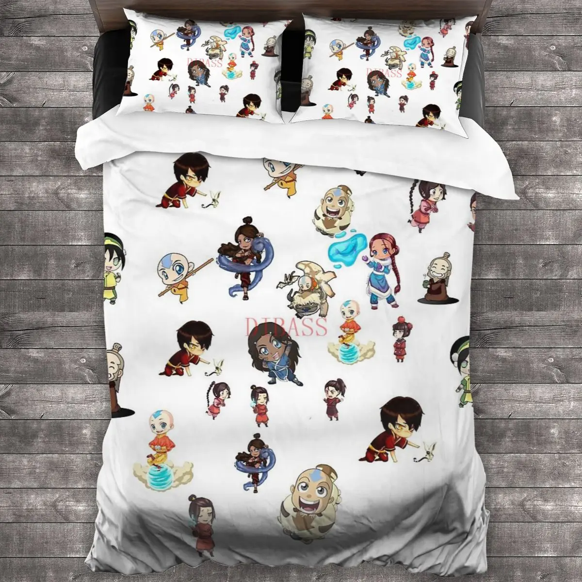 

Avatar The Last Airbender Chibi Mix Collection Soft Microfiber Comforter Set with 2 Pillowcase, Quilt Cover With Zipper Closure