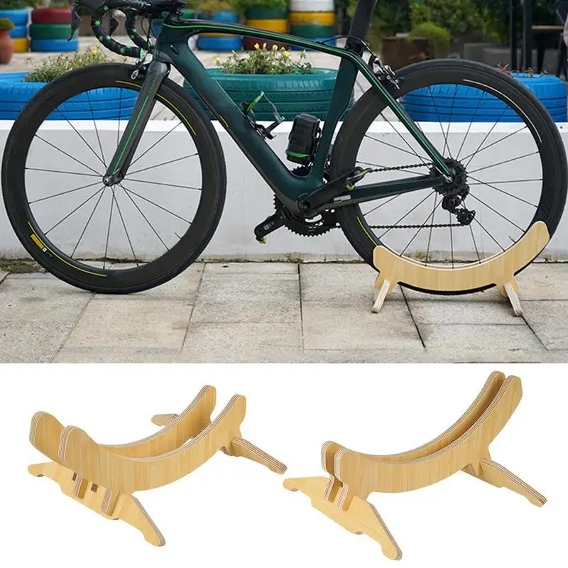 Bicycle Parking Rack Bike Stand Floor Bicycle Stands Indoor Storage Parking Support Wooden Bicycle Holder Cycling Accessories