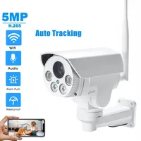 5MP PTZ IP Camera Wifi Auto Tracking Wireless Security Camera Pan Tilt 5X 10X Zoom 2MP Audio IR Bullet Network CCTV Surveillance