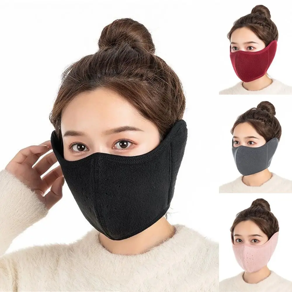 

Fleece Cold-proof Earmuffs Mouth Cover Windproof Ear Protect Warm Ski Masks Ear Warmer Winter Outdoor Cycling Riding Warm Must