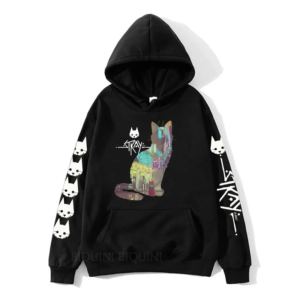 

Stray Game StrayCat Hoodie Kids Cartoon Kawaii Printed Sweatshirts Autumn/Winter Boys Unisex Aesthetic Pullovers Girls Clothing