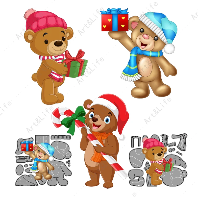 Новое поступление 2023 металлические Вырубные штампы с милым медведем милые