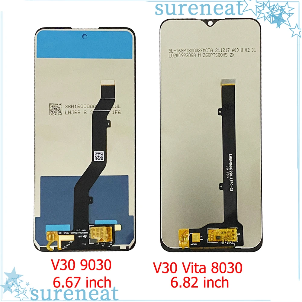 

6,82 ''для ZTE Blade V30 Vita 8030 ЖК-дисплей сенсорный экран дигитайзер 6,67'' для ZTE Blade V30 V9030 сменный комплект