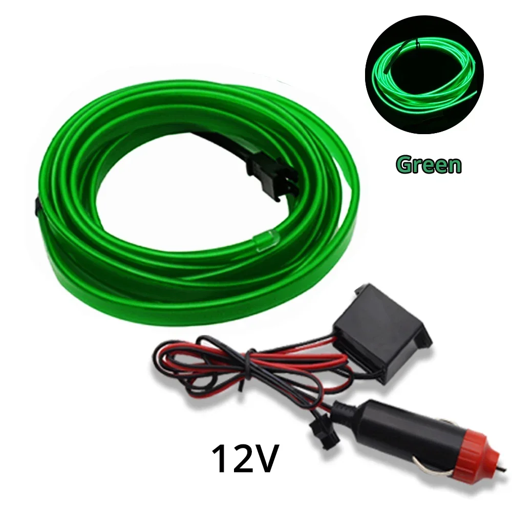 

Гибкая Светодиодная Лента Для Освещения Салона Автомобиля, Декоративная Неоновая Подсветка Дверей С USB-кабелем Для Автомобиля