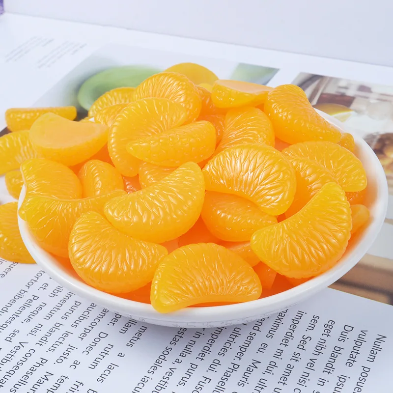 

100 шт., миниатюрные кусочки искусственных фруктов