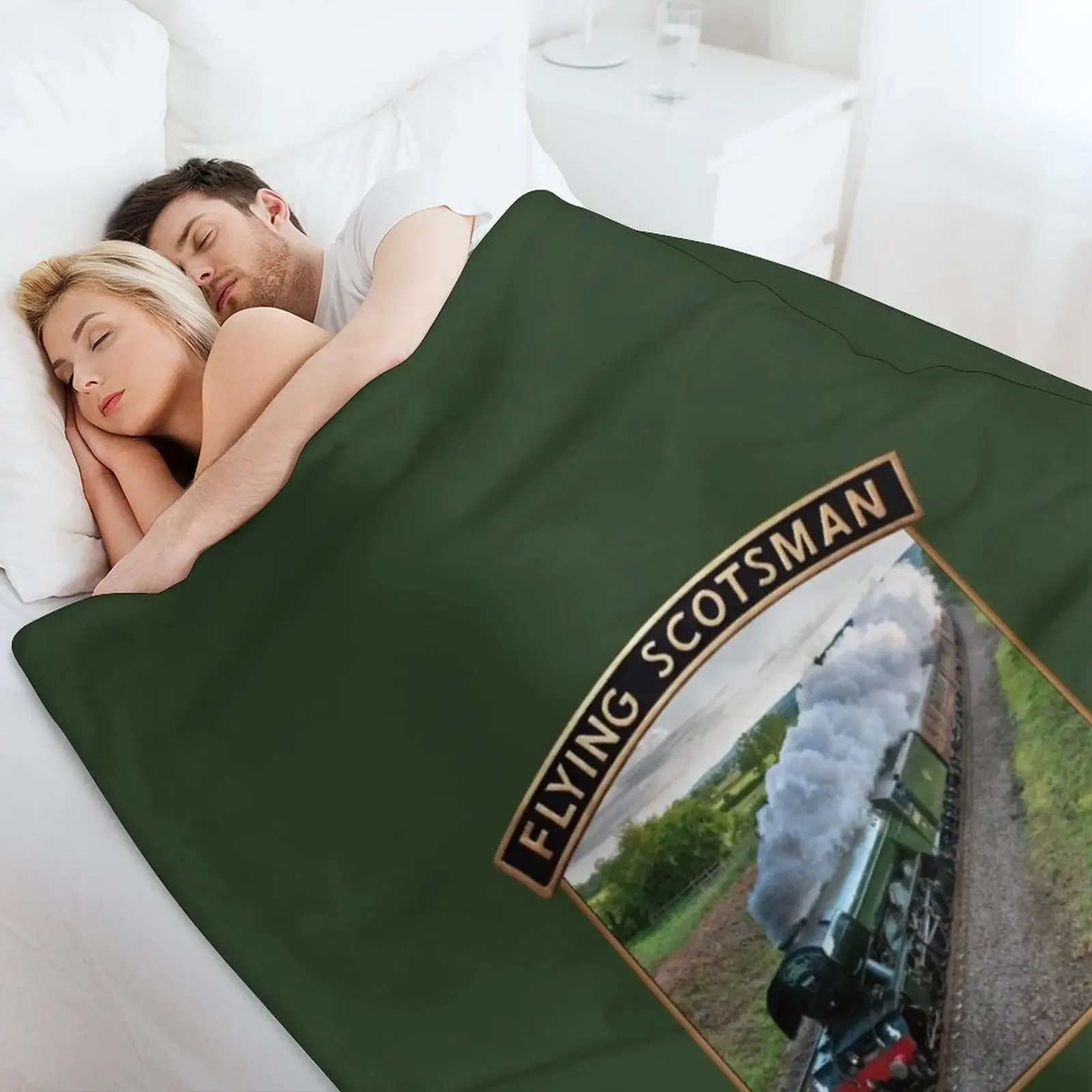 Одеяло с летающим шотландцем и табличкой именем детские мягкие большие одеяла