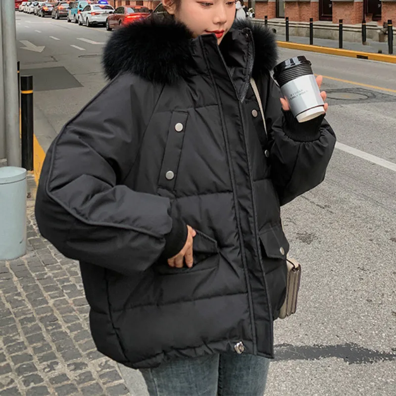 Зимняя хлопковая парка размера плюс Женская куртка с воротником из
