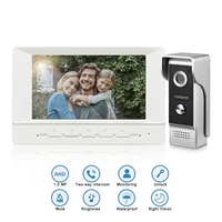 Video intercom Wired Doorbell for Smart home Monitor Security Waterproof Night Vision Ringtones 7Inch Door Bell Motion Detection
