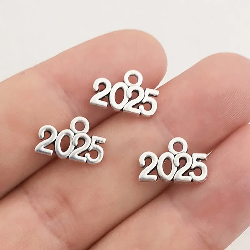 JINDINSP 40 шт. старинная фотосессия 9x14 мм номер года 2025 подвеска фотоэлемент