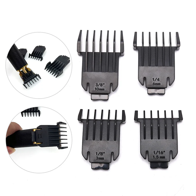 

4PCS T9 Universal Hair Trimmer Clipper Limit Comb Guide Limit Calipers Tools