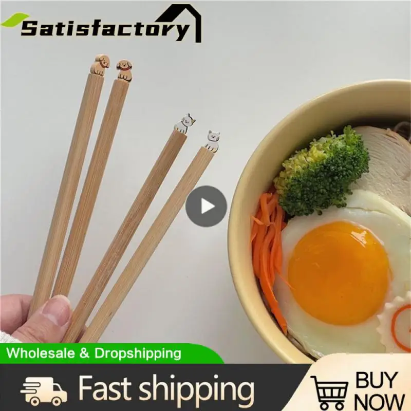 

Good-looking Cartoon Chopsticks Japanese Style Practical Bamboo Chopsticks Bamboo And Wood Anti-slip Durable Chopsticks