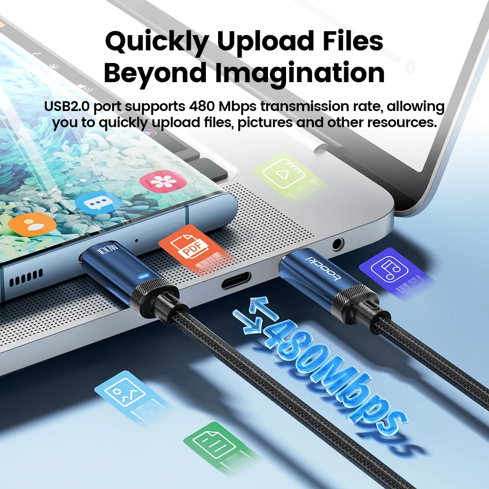 Toocki 5A USB C To Type C Cable PD 100W Fast Charging Phone Charger Data Cable For Macbook Samsung POCO F3 Oneplus Xiaomi Huawei