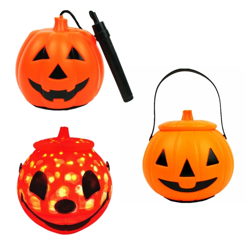 

Halloween Glowing Night Light Cute Pumpkin Shaped Fine Plastic Night Supplies Scary Toy Ghost Sound
