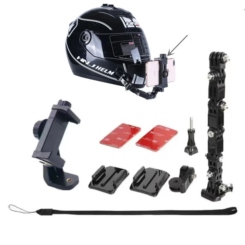 

Крепление для телефона IAMOK на горный велосипед, черный крепежный кронштейн на шлем для камеры Gopro, Аксессуары для велосипеда