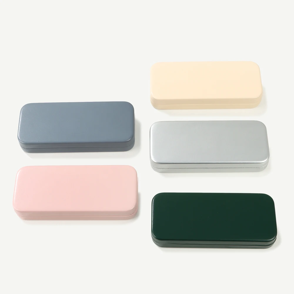 

Simple And Elegant Style Sunglasses Box iron Case For Glasses Portable Large Capacity Women Men Anti-pressure Eyewear Protector