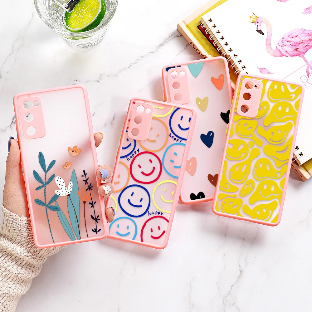 

For Samsung A12 Case S21 Ultra Case Cute Funny Trippy Smiley Face Phone Case Funda A51 A52 A52S A32 A50 A70 A71 S20 FE M31 Cover