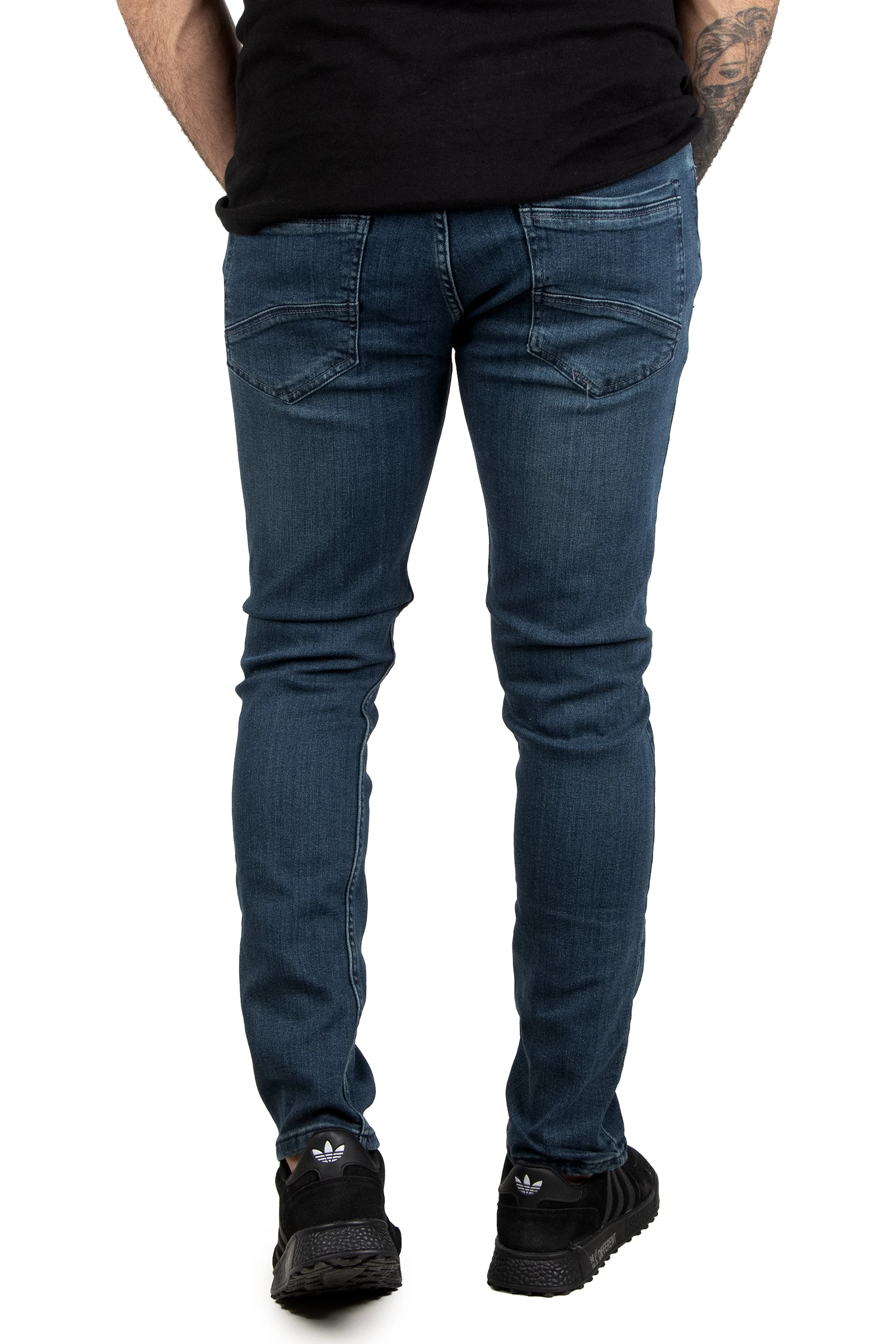 DeepSEA Men Back Pocket Pleated Lycra Jeans Pants 2102002