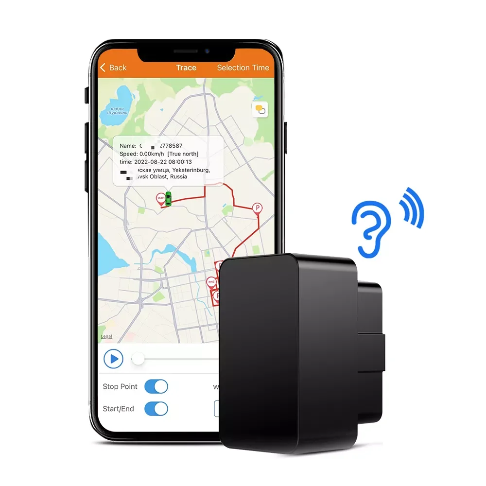 

NEW2023 OBD GPS Voice Monitor Tracker 16PIN OBD II Plug Play Car GSM OBD2 Tracking Device GPS locator with Online Software APP