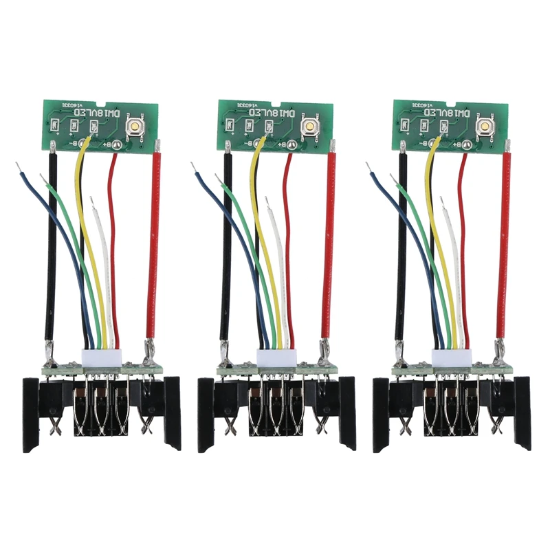 

3X DCB200 Li-Ion Battery PCB Charging Protection Circuit Board For Dewalt 18V 20V DCB201 DCB203 DCB204